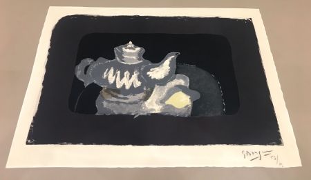 リトグラフ Braque - La théière grise 