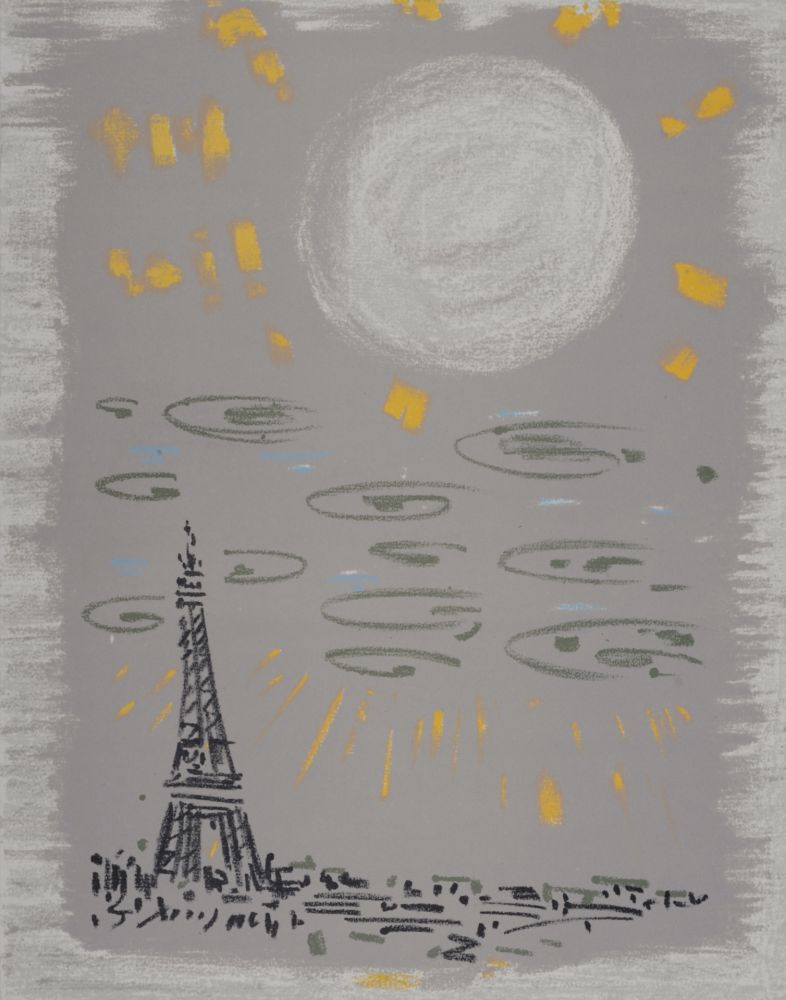 リトグラフ Masson - La Tour Eiffel au ciel gris, 1962