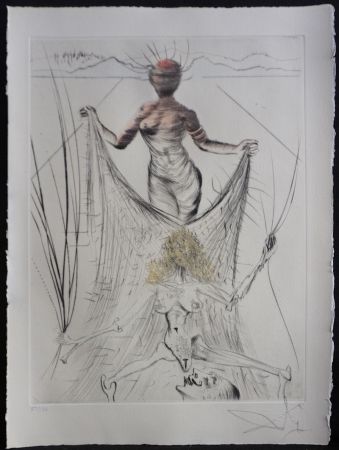 彫版 Dali - La Venus aux Fourrures Woman Holding Veil