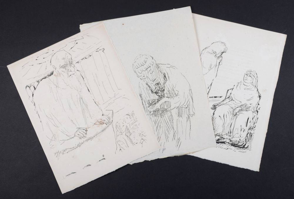リトグラフ Bonnard - La vie de Sainte Monique #7, 1930 - Set of 3 lithographs