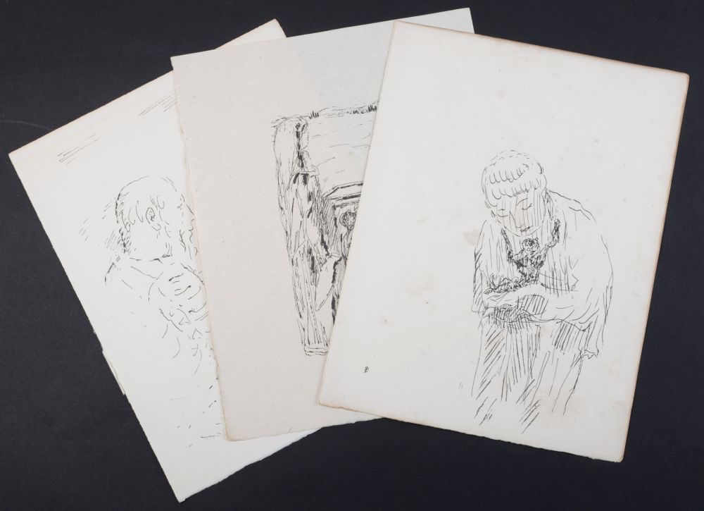 リトグラフ Bonnard - La vie de Sainte Monique #9, 1930 - Set of 3 lithographs