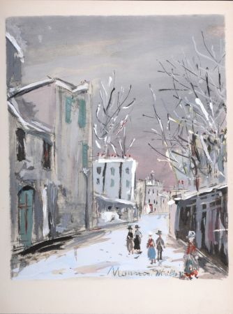ステンシル Utrillo - La vieille Rue Saint-Vincent, Montmartre, 1950