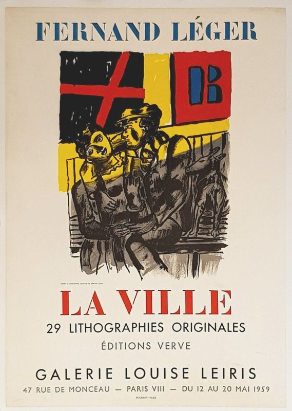 リトグラフ Leger - La Ville  Galerie Louise Lieris