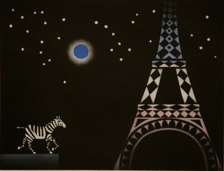 メゾチント彫法 Avati - La zebre a Paris