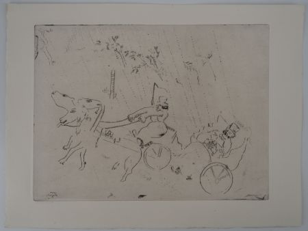 彫版 Chagall - L'accident de calèche (La britchka s'est renversée)
