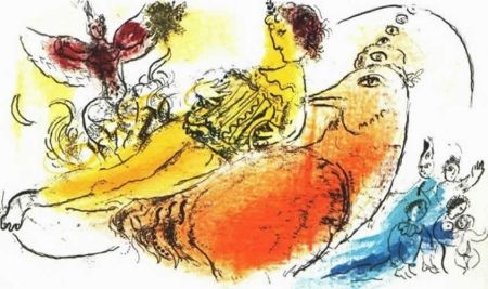 リトグラフ Chagall - L'Accordeoniste