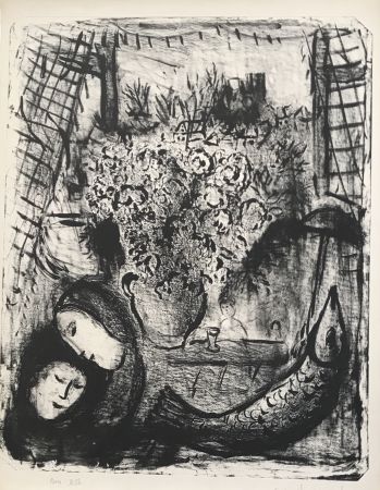 リトグラフ Chagall - Landscape 2nd state (Paysage 2e état)