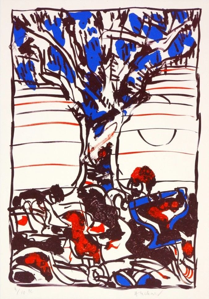 リトグラフ Alechinsky - L'arbre