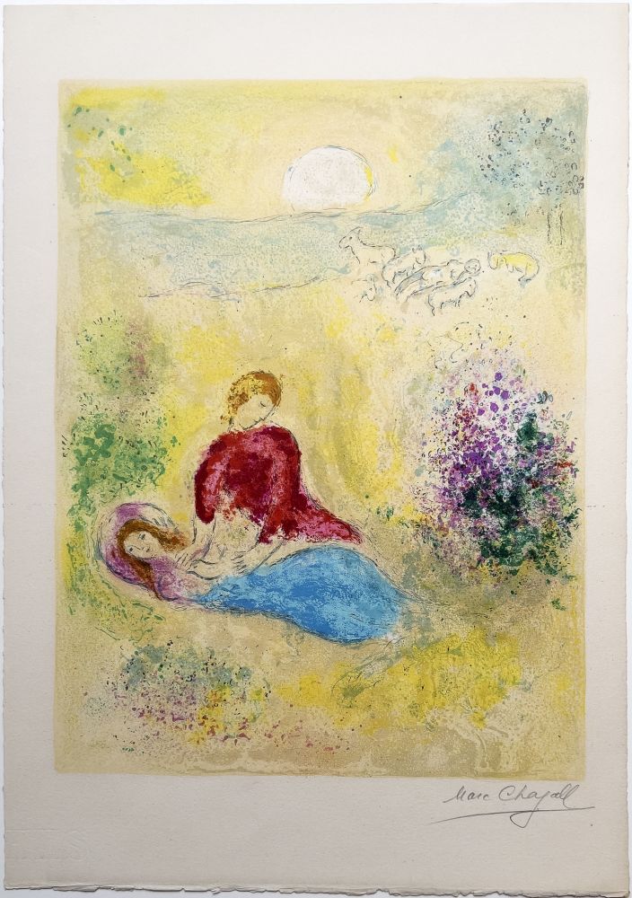 リトグラフ Chagall - L'ARONDELLE (The Little Swallow) de la suite Daphnis & Chloé. 1961.