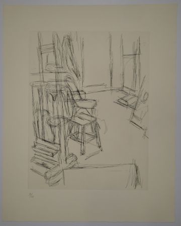 彫版 Giacometti - L'Atelier au chevalet (Studio with the Easel)