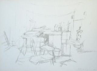 リトグラフ Giacometti - L'Atelier aux bouteilles
