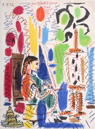 リトグラフ Picasso - L'Atelier de Cannes, 1958 - Plate signed