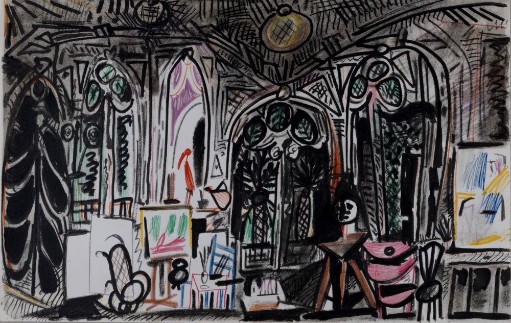 リトグラフ Picasso - L'Atelier de La Californie #2, 1959