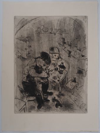 彫版 Chagall - L'atelier du fabricant de souliers (Maxime Téliatnikov, savetier)