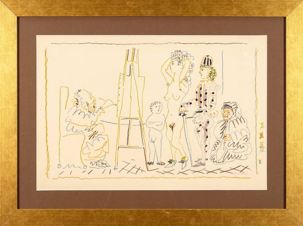 エッチング Picasso - L'atelier du vieux peintre
