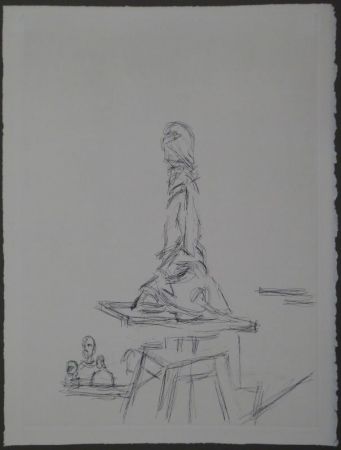 エッチング Giacometti - L'Atelier à la selette I. (Studio with the turntable)