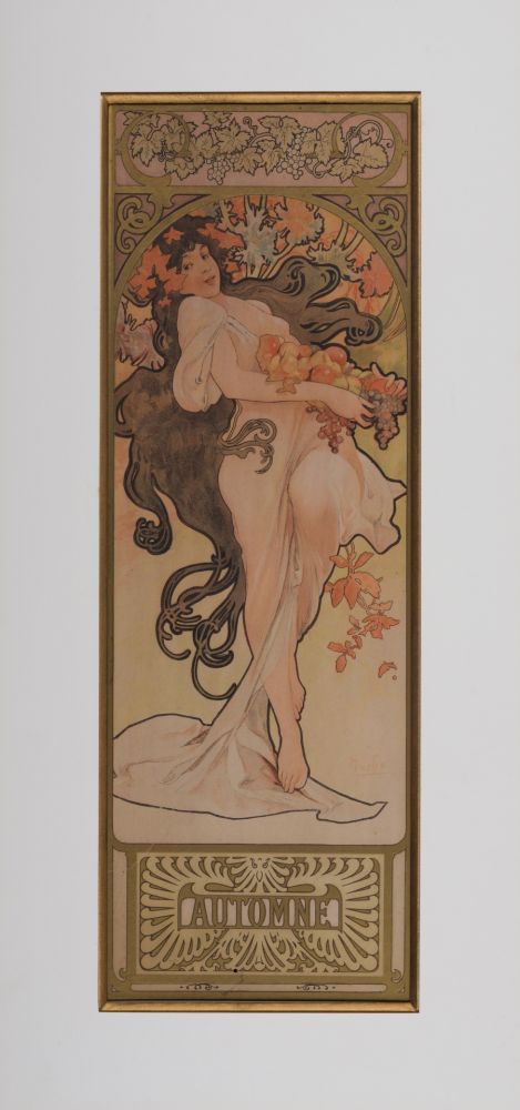 リトグラフ Mucha - L'Automne