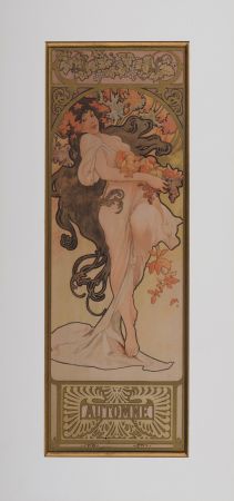 リトグラフ Mucha - L'Automne