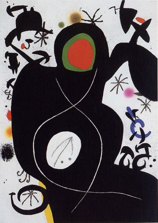 彫版 Miró -  L'Aveugle parmi les oiseaux