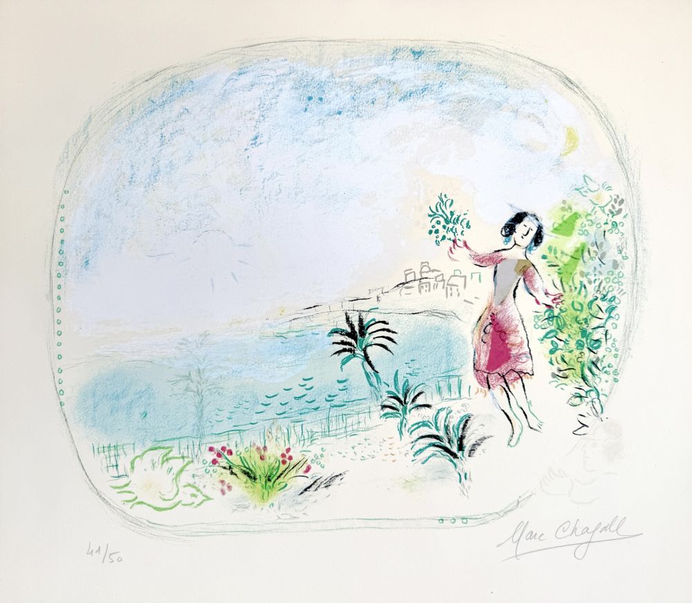 リトグラフ Chagall - Le Baie des Anges