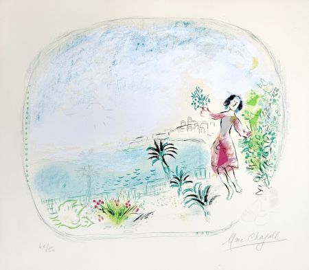 リトグラフ Chagall - Le Baie des Anges