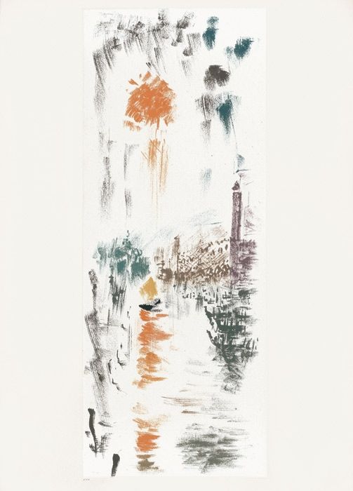 リトグラフ Masson - Le Bassin de St Marc (Voyage à Venise)