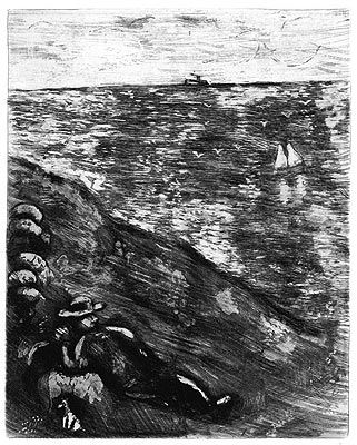 エッチング Chagall - Le Berger et la Mer