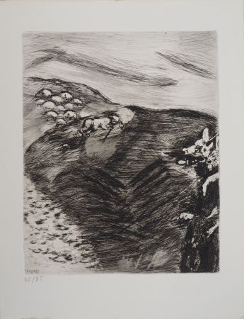 彫版 Chagall - Le berger et le loup (Le loup devenu berger)