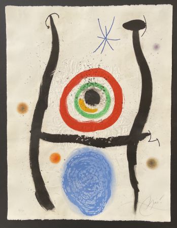 エッチングと　アクチアント Miró - Le Bleue de la Cible