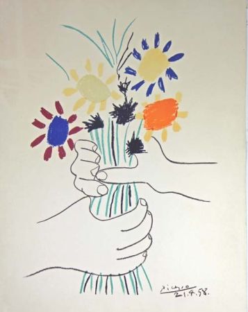 リトグラフ Picasso - Le Bouquet 