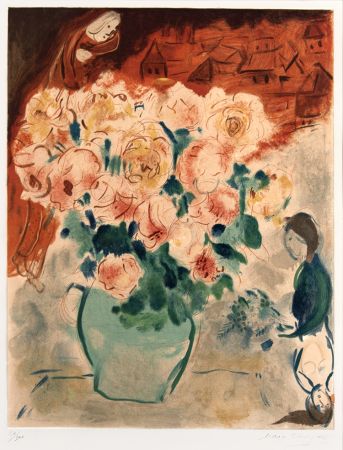 リトグラフ Chagall - Le Bouquet (The Bouquet)
