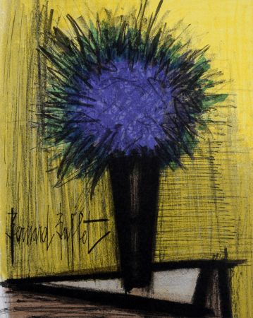 リトグラフ Buffet - Le Bouquet violet, 1967.