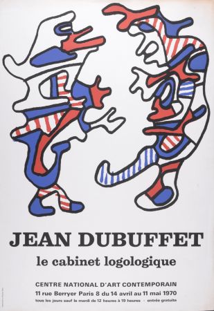 リトグラフ Dubuffet - Le cabinet Logologique, 1970