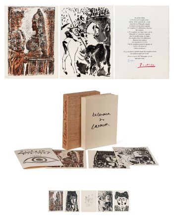 挿絵入り本 Picasso - LE CARMEN DES CARMEN : 3 aquatintes, 1 pointe-sèche et 1 lithographie originales (1954)