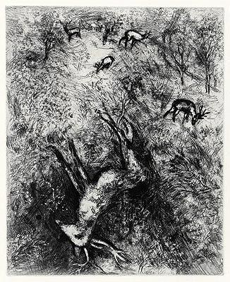 エッチング Chagall - Le Cerf malade