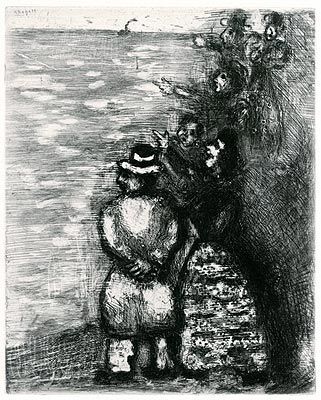 エッチング Chagall - Le Chameau et les Batons flottants