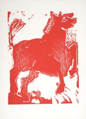 木版 Lorjou - Le Cheval, 1965