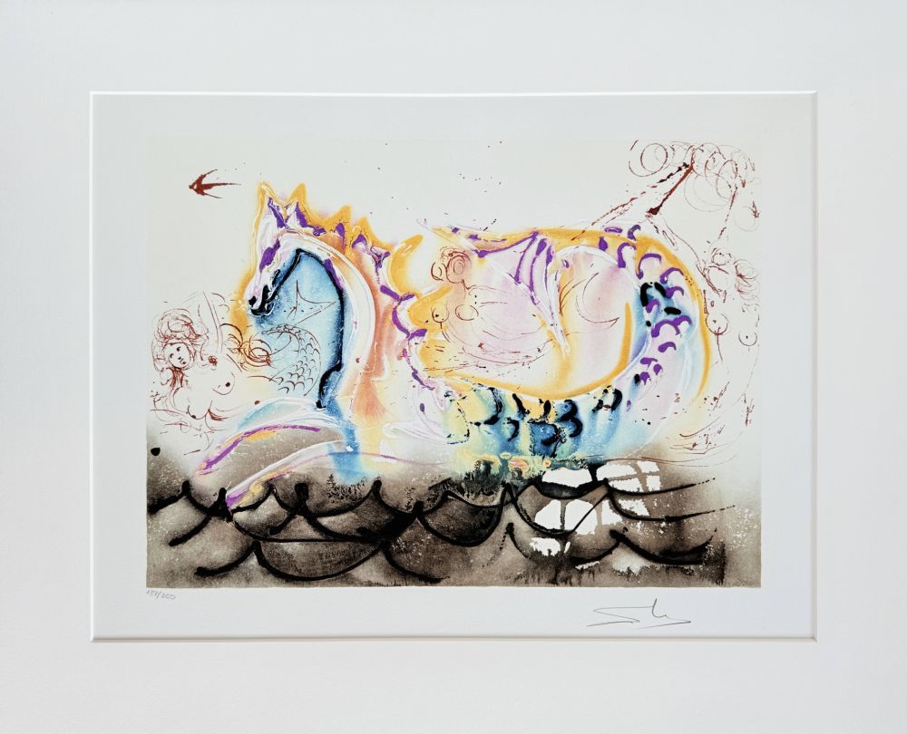 リトグラフ Dali - Le cheval marin