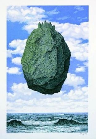 リトグラフ Magritte - Le château des Pyrénées,1959