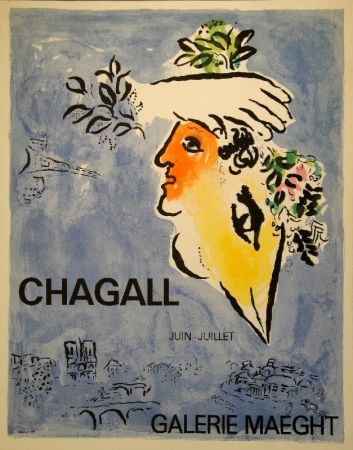リトグラフ Chagall - Le Ciel Bleu / Blauer Himmel