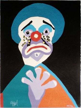 木版 Appel - Le Clown aux Larmes d' Or