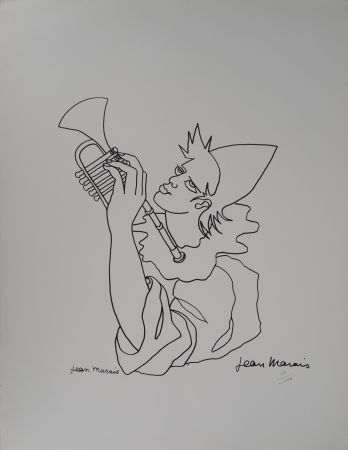 リトグラフ Marais  - Le Clown musicien