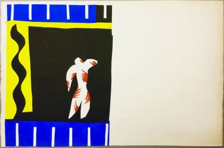 リトグラフ Matisse - LE CLOWN. Pochoir original de Jazz (Frontispice de l'album. 1947)