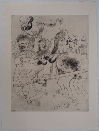 彫版 Chagall - Le cocher qui a perdu son chemin (L'indication de la route)