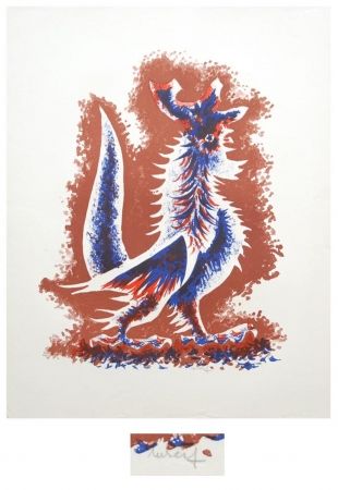 リトグラフ Lurcat - Le coq