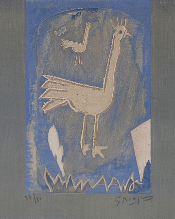 リトグラフ Braque - Le coq