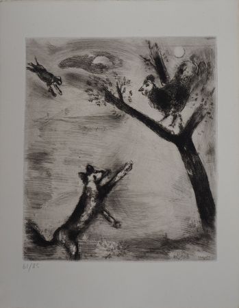 彫版 Chagall - Le coq et le renard