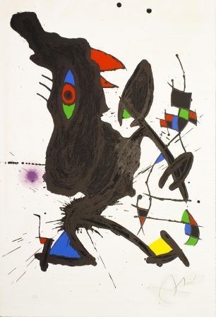リトグラフ Miró - Le Corbeau Vizir