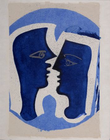 リトグラフ Braque - Le Couple, 1963 - Scarce!