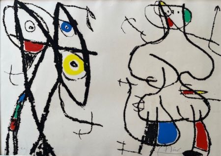 エッチングと　アクチアント Miró - Le Courtisan Grotesque